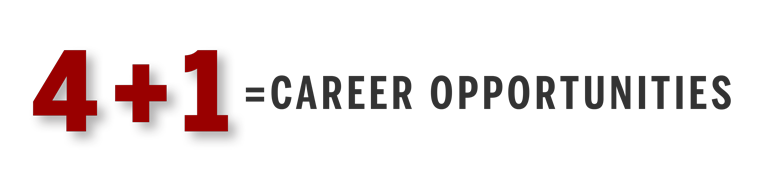 4+1=career opportunities